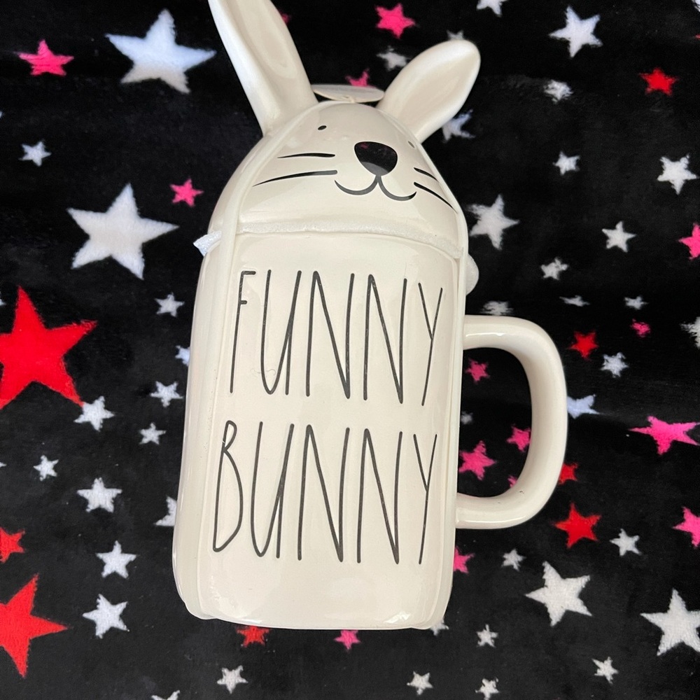 COPY - Rae Dunn Bunny mug with topper.